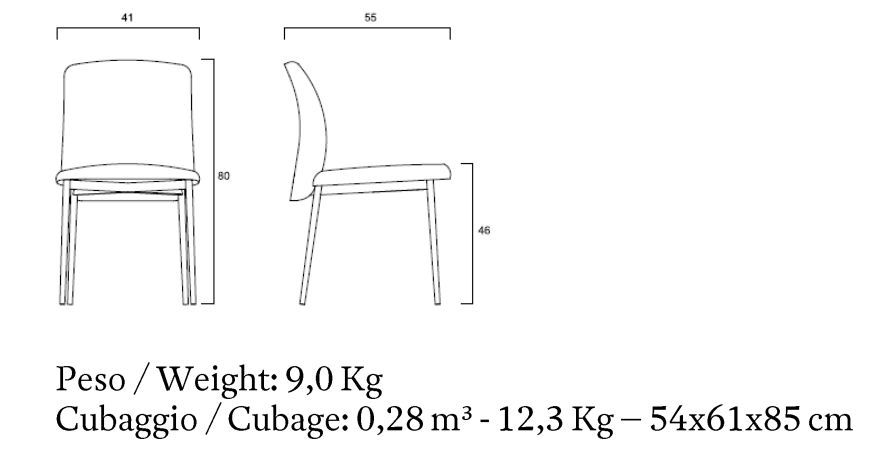 Обеденный стул Frag Siloe FG53400