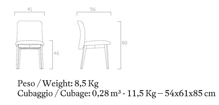 Мягкий стул Frag Siloe W FG53410
