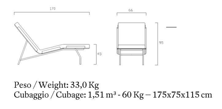 Элегантный шезлонг Frag Caruso FG53900