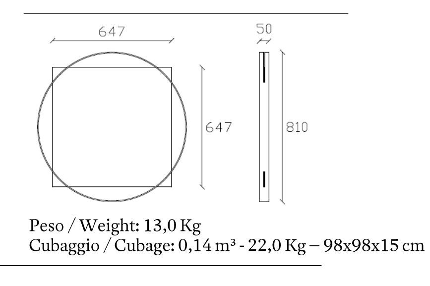 Настенное зеркало Frag Twin One mirror FG52400