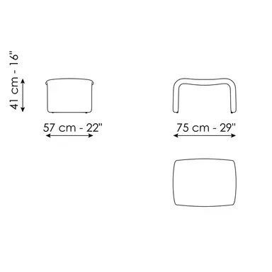 Кресло с пуфом для ног Bonaldo Avant-Garde