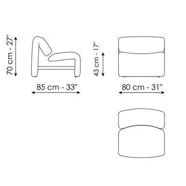 Кресло с пуфом для ног Bonaldo Avant-Garde