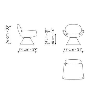 Дизайнерское кресло Bonaldo Youpi Lounge