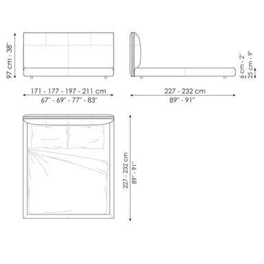 Дизайнерская кровать Bonaldo Oris