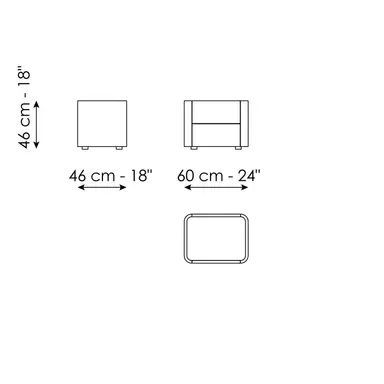 Стильная тумба для спальни Bonaldo Arragan