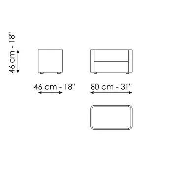 Стильная тумба для спальни Bonaldo Arragan