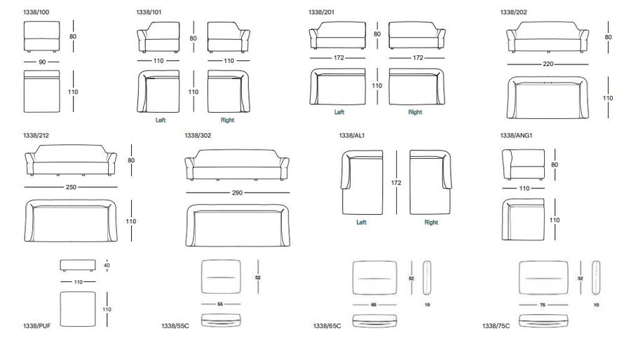 Современный диван Zanotta Fedrigo