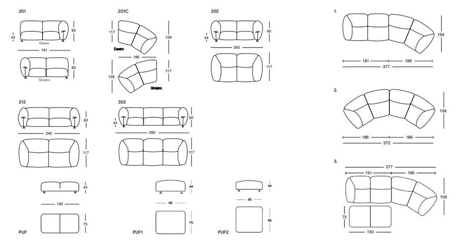 Дизайнерский диван Zanotta Za:Za Max