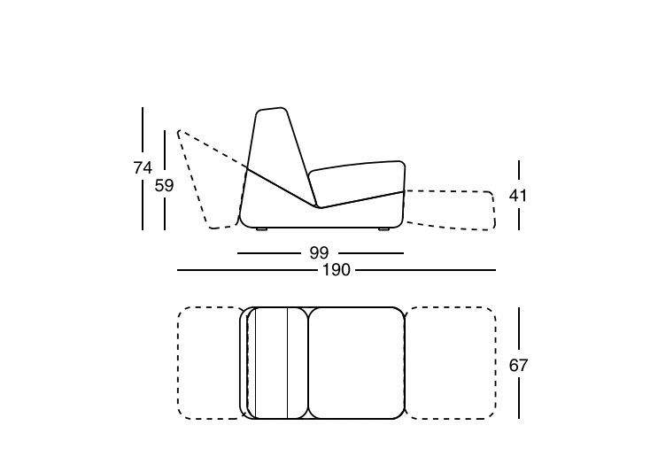 Раскладное кресло Zanotta Galeotta