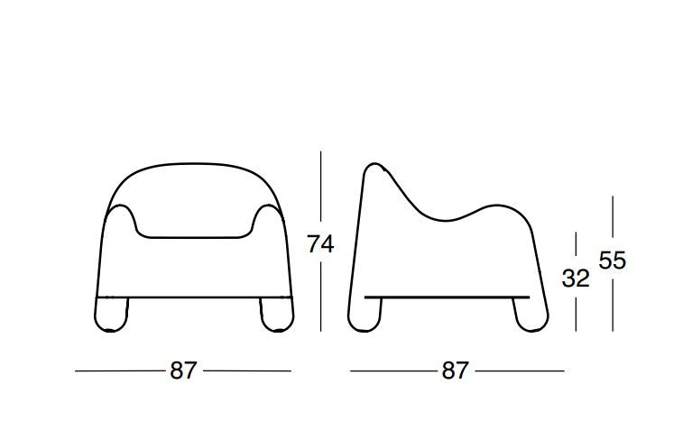 Уютное кресло Zanotta Gomma