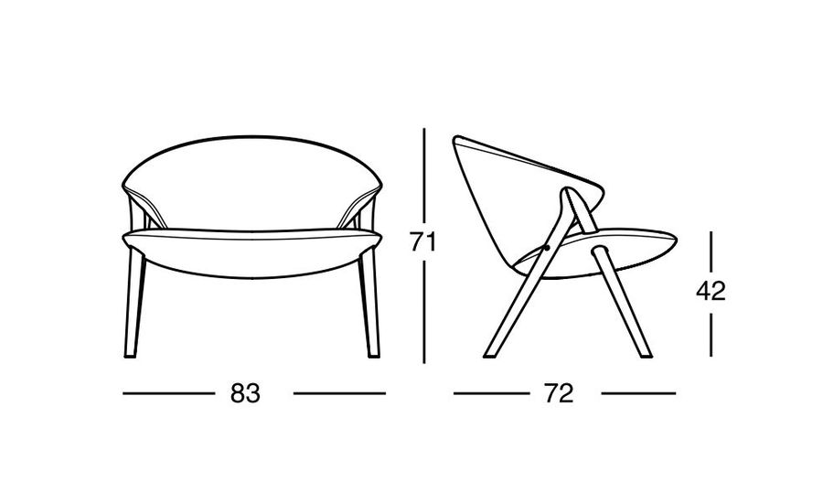 Дизайнерское кресло Zanotta Oliva