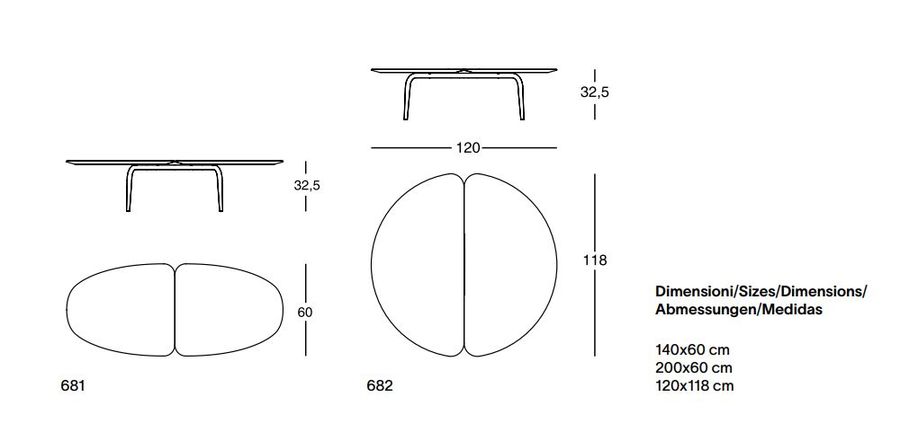 Дизайнерский столик Zanotta Graphium