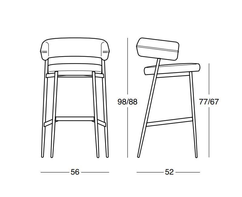 Барный стул Zanotta Nena Stool 2293