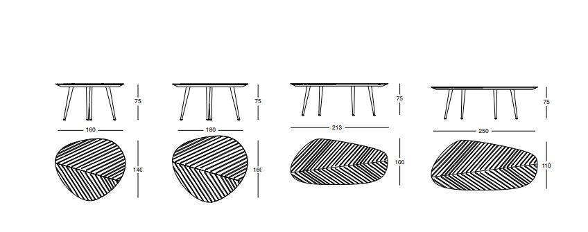 Обеденный стол Zanotta Tweed Marble 2318