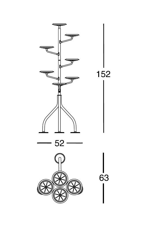Подставка под домашние цветы Zanotta Albero