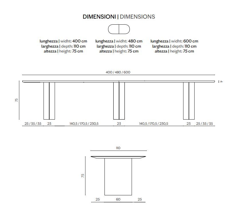 Большой стол Miniforms Plauto Maxxxi