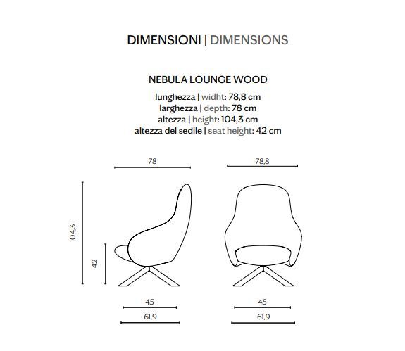 Дизайнерское кресло Miniforms Nebula Lounge Wood, Nebula Lounge Tube