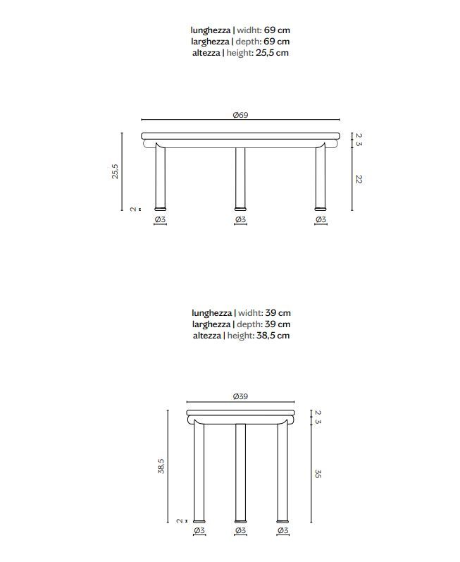 Стеклянный столик Miniforms Zigo