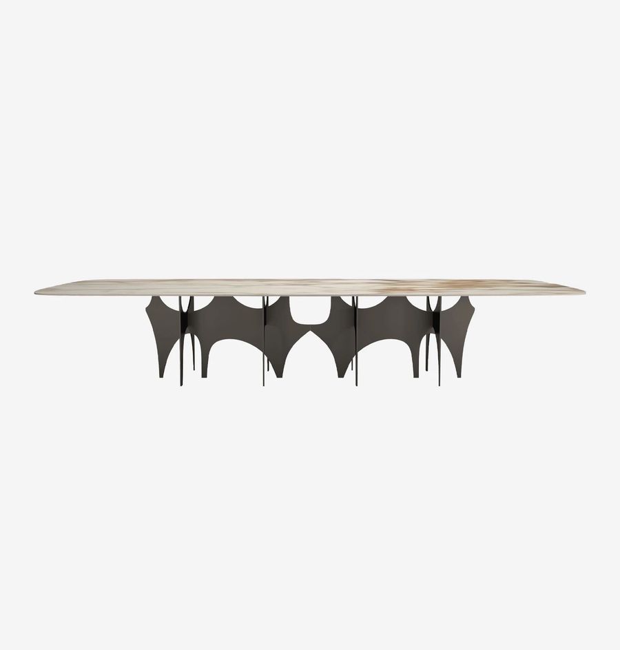 Шикарный стол в современном дизайне Tonin Casa Gotham Artistic Glass