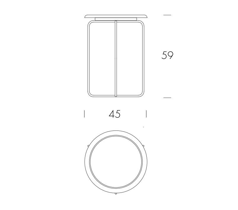 Придиванный стол из керамики Tonin Casa Elodie T8374