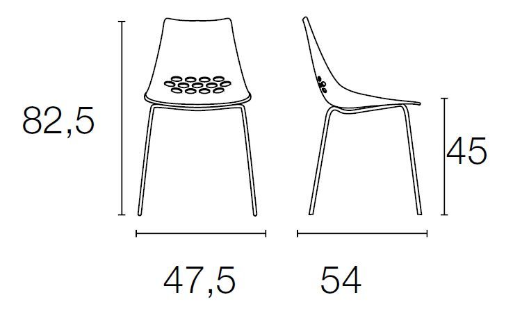 Габаритные размеры стула Jam CS/1059