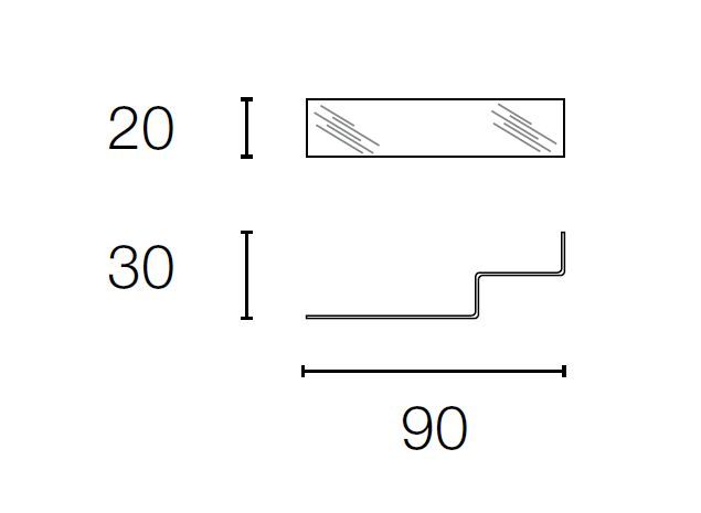  Стеклянная полка Connubia Step CB/505