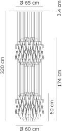 Подвесной светильник "2 шара" Axo Light Aura