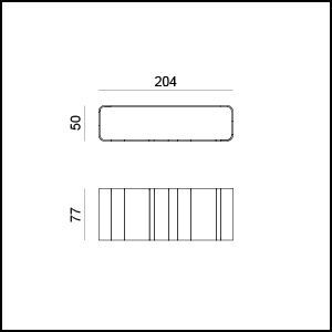 Габаритные размеры Буфета Tonin casa Bands 8251, 8251 G