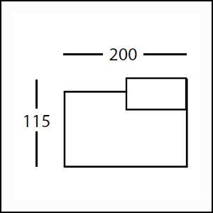 Габаритные размеры Углового дивана Tonin casa Playa Buena