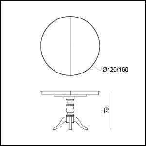 Круглый стол Tonin Casa Arago 4327