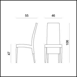 Обеденный стул Tonin Casa Quasa 1145