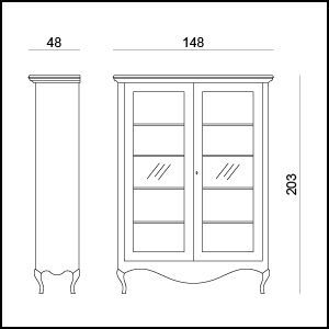 Элегантная витрина Tonin Casa Anville 1209