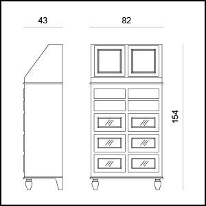  Классический буфет Tonin Casa Plato 1052