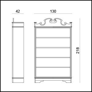  Книжный шкаф Tonin Casa Tauri 1481