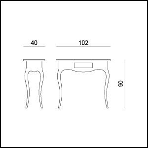 Деревянная консоль Tonin Casa Crile 1454