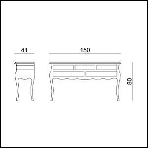 Элегантная консоль Tonin Casa Venere 1512