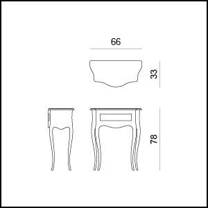 Классическая консоль Tonin Casa Ottante 3802