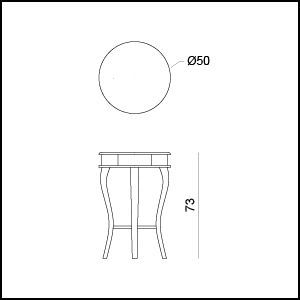 Кофейный столик Tonin Casa Ariete 4250