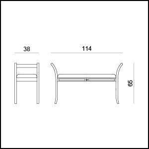 Банкетка Tonin Casa Saturno 1197