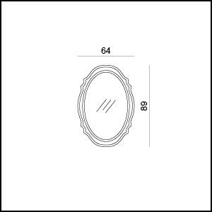 Классическое зеркало Tonin Casa Carina 1508