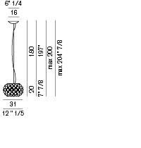 Габариты Foscarini Caboche