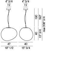 Габариты Foscarini Gregg