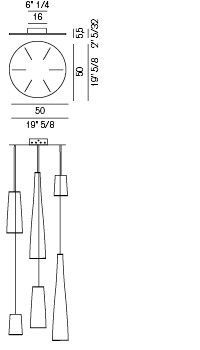 Габариты Foscarini Tite