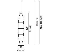Габариты Foscarini Havana Outdoor Sospensione