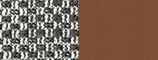 Terra Bruciata: Flora dark grey-white + cognac leather