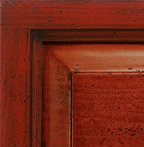 Red lacquered finish antiqued '700