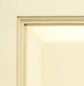 Antiqued ivory lacquered finish