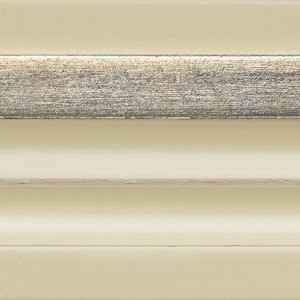 WD Crema spigolato + foglia argento - cat.ZD